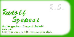 rudolf szepesi business card